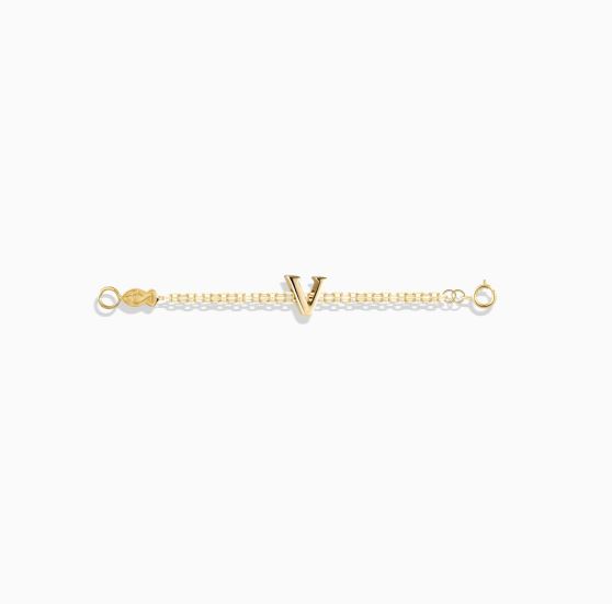 دستبندhalf chain میوکی حرف V