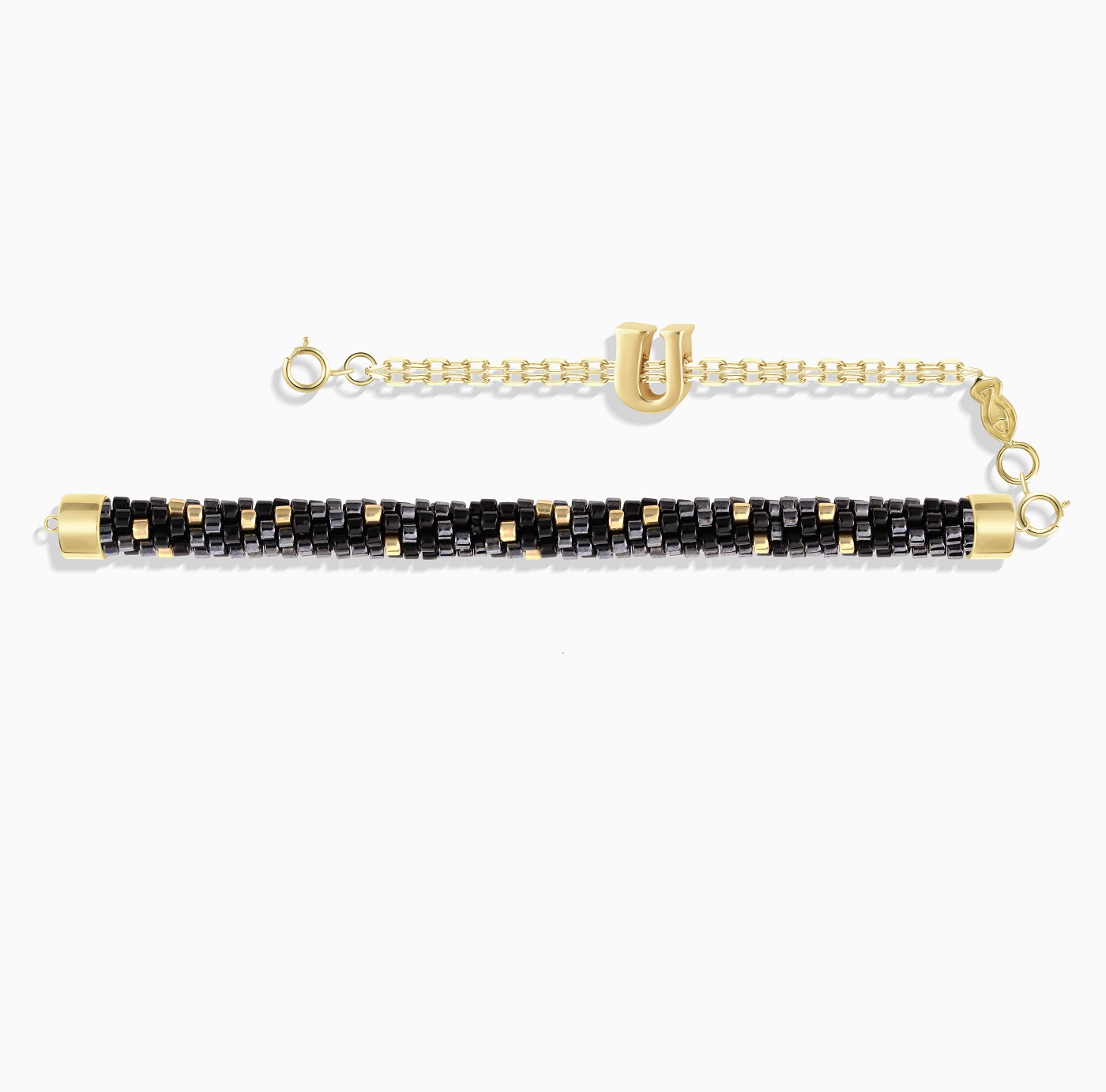 دستبندhalf chain میوکی حرف U