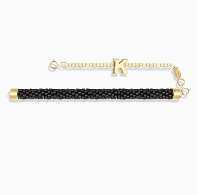 دستبندhalf chain میوکی حرف K