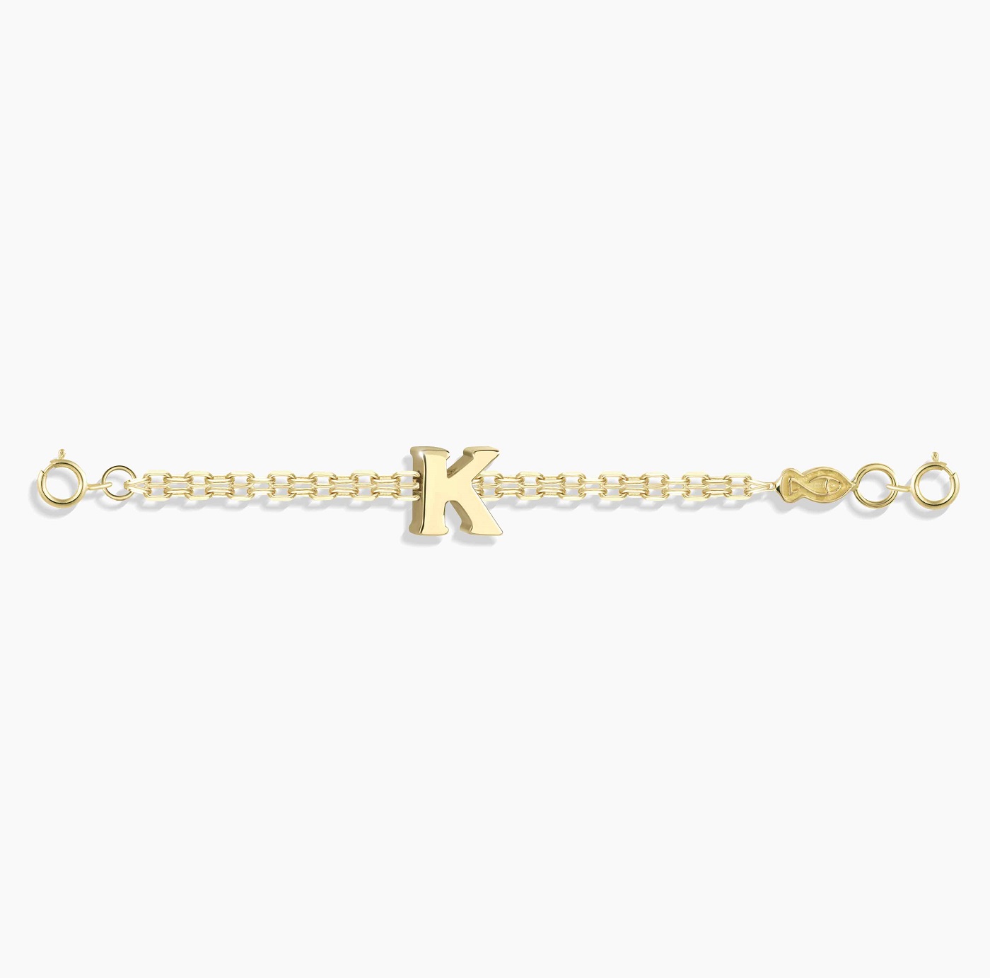 دستبندhalf chain میوکی حرف K
