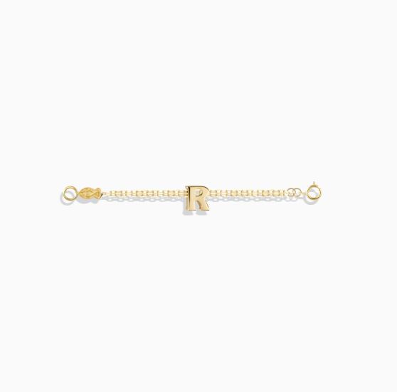 دست بند half chain حرف R