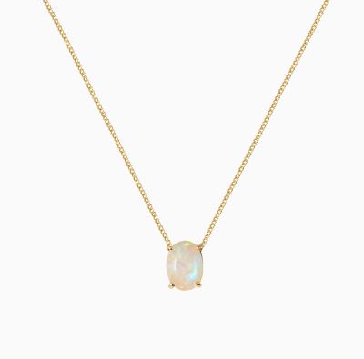 گردنبند میانه پایه زنجیری بیضی