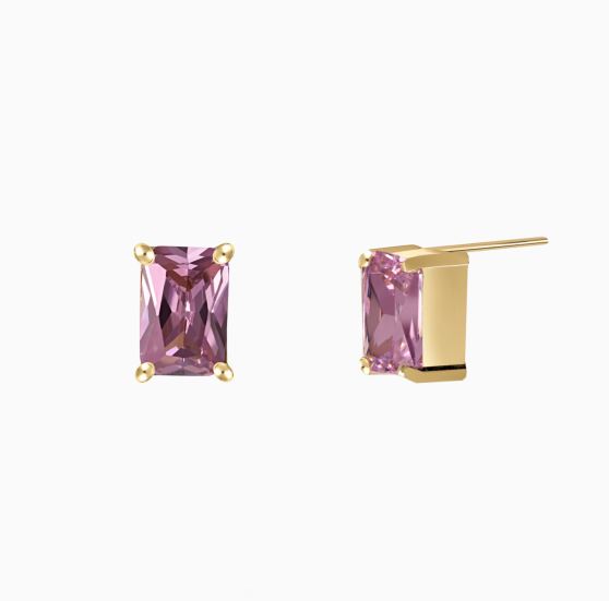 گوشواره ساده میخی مستطیل