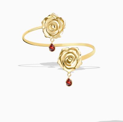 دستبند Open Bangle گل رز